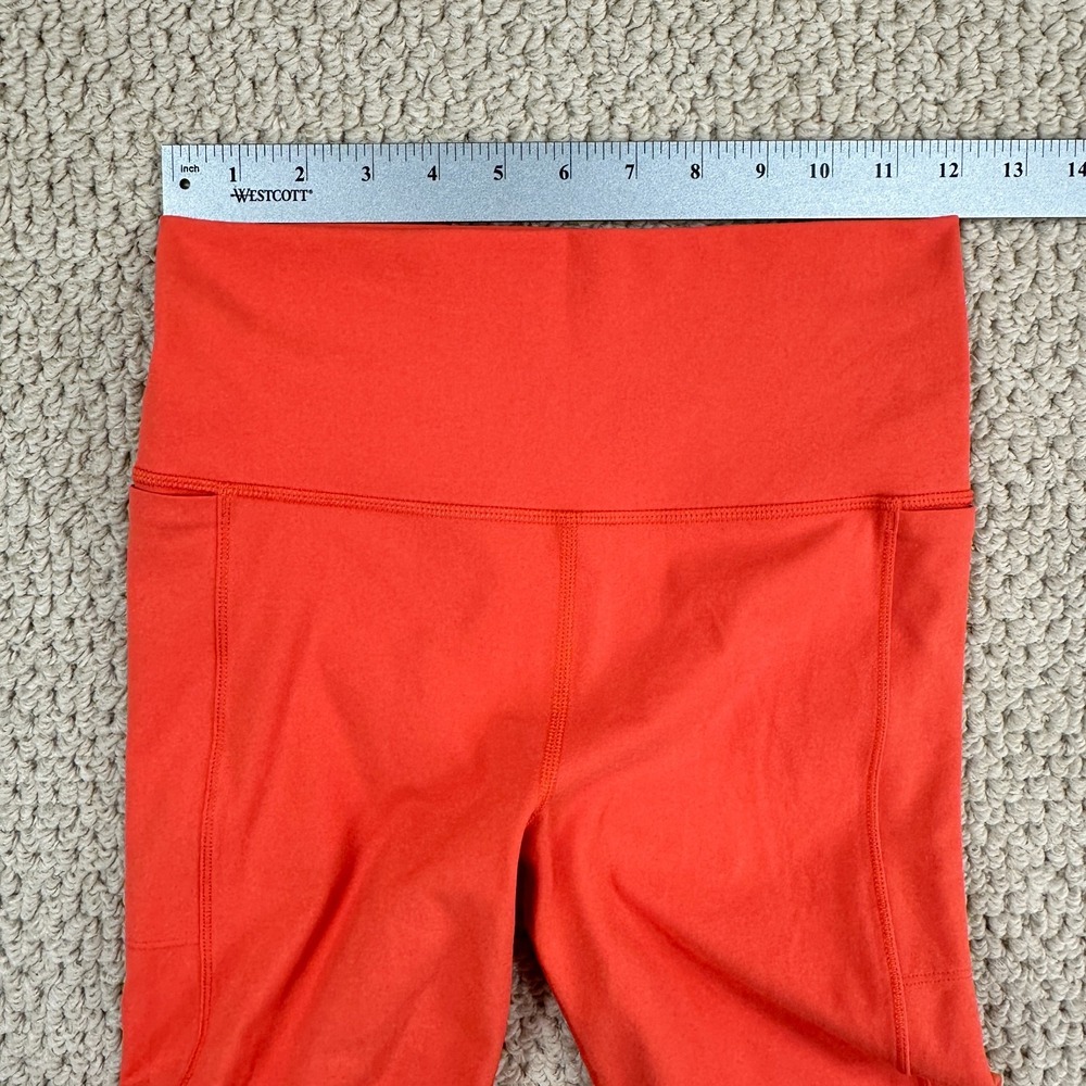 Vuori Leggings Womens S Orange Studio Pocket Performance Stretch Yoga Workout - Picture 5 of 14